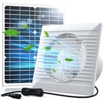 Sun Energise Ventilateur d'échappement à énergie solaire Pro, panneau solaire de 20 W + ventilateur d'échappement haute vitesse de 20 cm avec valve anti-refoulement, ventilation murale et grille