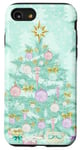 iPhone SE (2020) / 7 / 8 Pastel Green Mint Christmas Tree Ornaments Decoration Winter Case