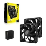 140mm Corsair 2 Pack iCUE LINK RX140 MAX, Black, 7 Blade, PWM, LCP, Magnetic Dom