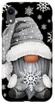 Coque pour iPhone XR Cool Grey Goth Gnome With Cute Snowflake Pattern For Winter