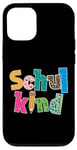 Coque pour iPhone 12/12 Pro Inscription scolaire colorée