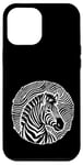 Coque pour iPhone 12 Pro Max Zèbre Noir Blanc Savane Animaux Afrique Motif Zèbre