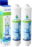 2X AquaHouse AH-UIF External Fridge Water Filter fits Samsung DA29-10105J & LG