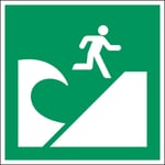 BRADY ISO Safety Sign - Tsunami