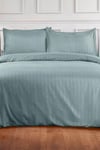 Satin Stripe Duvet Cover with Pillowcase Set