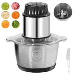 3L Electric Meat Grinder Chopper Processor Multi Blender Vegetable Mixer Black