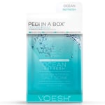 Voesh New York Pedi In A Box - Deluxe 4 Step - Ocean Refresh (35g, 2 x20g,15.5g)