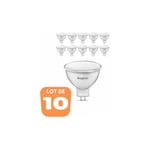 Lot de 10 ampoules led GU5.3 5W (Eq. 32W) 2700K 110°