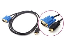 1.8m HDMI to VGA Cable HD-15 D-SUB Video Adapter HDMI Cable for PC HDTV Monitor