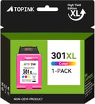 ATOPINK 301 XL Cartouches d'encre Remanufacturées pour HP 301XL (1 Trois Couleur) pour Envy 5530 4507 4504 4503 4508 DeskJet 1510 2547 2540 1050a 3050 2050 2549 2050a 3050a OfficeJet 4630 Imprimante