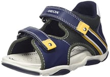 Geox Bébé Garçon B Sandal Agasim Boy Sandales, Dk Green/Dk Yellow, 24 EU