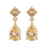 By Sophia Diamond Drop Earrings Nude