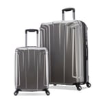 Samsonite Endure 2 Piece Hardside Suitcase/Luggage Set 4 Wheel Silver new