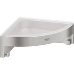 Grohe - QuickFix - Start Cube - Tablette de douche d'angle - Finition Supersteel 41106DC0 (à visser ou à coller)