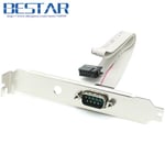 0.2m Câble de Port COM série RS232 simple DB-9 DB, câble de prise IDC 9 broches 9 broches mâle à 10 broches avec support PCI