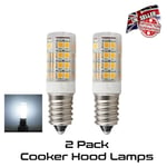 Cooker Hood Bulb LED 4W (40W) Daylight White Light E14 Small Edison Screw 2 Pack