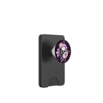 Coque pour téléphone portable Motif tête de mort Violet/rose PopSockets PopWallet pour MagSafe