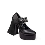 LAMODA Femme Speed Dial Chaussures de Court, Black PU, 36 EU