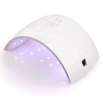 NK Lampe pour sèche-ongles- Gel, Acryliques, Semi-permanent, 18 Perles LED et Minuterie