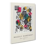 Small Worlds V By Wassily Kandinsky Exhibition Museum Painting Canvas Wall Art Print Ready to Hang, Framed Picture for Living Room Bedroom Home Office Décor, 20x14 Inch (50x35 cm)