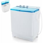 Relax4life - Mini Machine à Laver à 2 Cuve Capacité 10,5 kg, Lave-Linge Semi-Automatique avec Minuteur & Essoreuse, Lave-Linge Portable Compact, pour