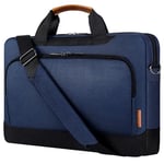 DOMISO 15-15.6 Pouces Sac pour Ordinateur Portable Affaires Mallette Compatible avec 15.6'' Lenovo Ideapad 330/ MacBook Pro/HP EliteBook 850 G3/Envy x360 15/Latitude 3580/Acer Chromebook/Asus,Bleu