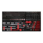 KS Tools SCS 1/4"+3/8" Module de douilles, 213 pcs, modules système 1.1/3