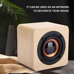 New Mini Yellow Small WoodenWireless BT Speaker USB Charging Cube