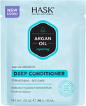 HASK Argan Oil Deep Conditioner Treatment for All Hair Types, Colour Safe, 50ml