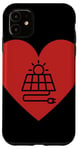 Coque pour iPhone 11 Panneau Solaire En Forme De Coeur Symbole De L'amour