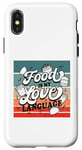 Coque pour iPhone X/XS La nourriture aime les langues tacos frites burger glaces