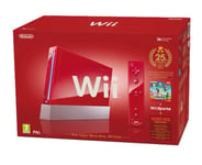 Console Wii rouge Nintendo Pack Anniversaire 25 ans + New Super Mario Bros