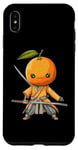 Coque pour iPhone XS Max Samouraï japonais orange guerrier Ukiyo Sensei Samouraï
