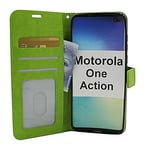 Crazy Horse Wallet Motorola One Action (Grön)