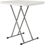 Table Pliante Blanc 76 x 50 x 51/63/74 cm