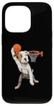 iPhone 13 Pro Vintage Pitbull Dog Playing Basketball Dog Sports Game Lover Case