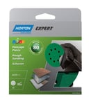 Norton - Disque auto-agrippant grain 80 d: 125 mm - lot de 5