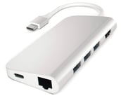 Satechi USB-C Multi-Port hub - 4K - 6 vejs - Sølv