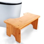 ASelected Tabouret de Toilette, 30 x 19 x 17 cm, pédale de Pied de Toilette, en Bois, Portable, Court, Couleur Bois