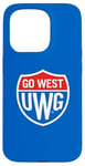 Coque pour iPhone 15 Pro University of West Georgia UWG Wolves Go West Shield Logo