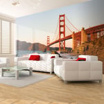 Fototapet - Golden Gate Bridge - sunset, San Francisco - 300 x 231 cm - Premium