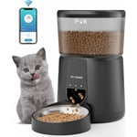 Puppy kitty pro 4L Distributeur Croquettes Chat Automatique, 2.4G WiFi Distributeur Croquettes Chat & Chien, Connecté App, Enregistrement Vocal 10S,