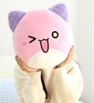 MapleStory Pink Bean Plush Doll Stuffed Toy Cushion 32x32x20cm (Peluche Coussin)