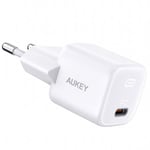 Aukey Aircore Magnetic Qi Wireless Charger + PD Charger White