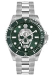 Montre Homme PHILIPP PLEIN SKULL DIVER PWOAA0622 Acier Inoxydable Vert