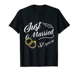 37th Wedding Anniversary Gift Just Married 37 Years Ago T T-Shirt