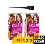 L'Oreal Casting Creme Gloss 645 Amber Hair Color 2-Pack