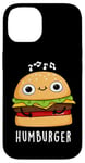 Coque pour iPhone 14 Jeu de mots drôle pour hamburger Hum-burger