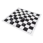 Checkers Set Stackable Black White Plastic Pieces Draughts Board Game With T LSO