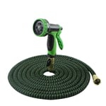 AYES Garden Hose Convenient Upgrade Version Telescopic Garden Hose with Type 7 Metal Spray Gun (European Standard 100ft)